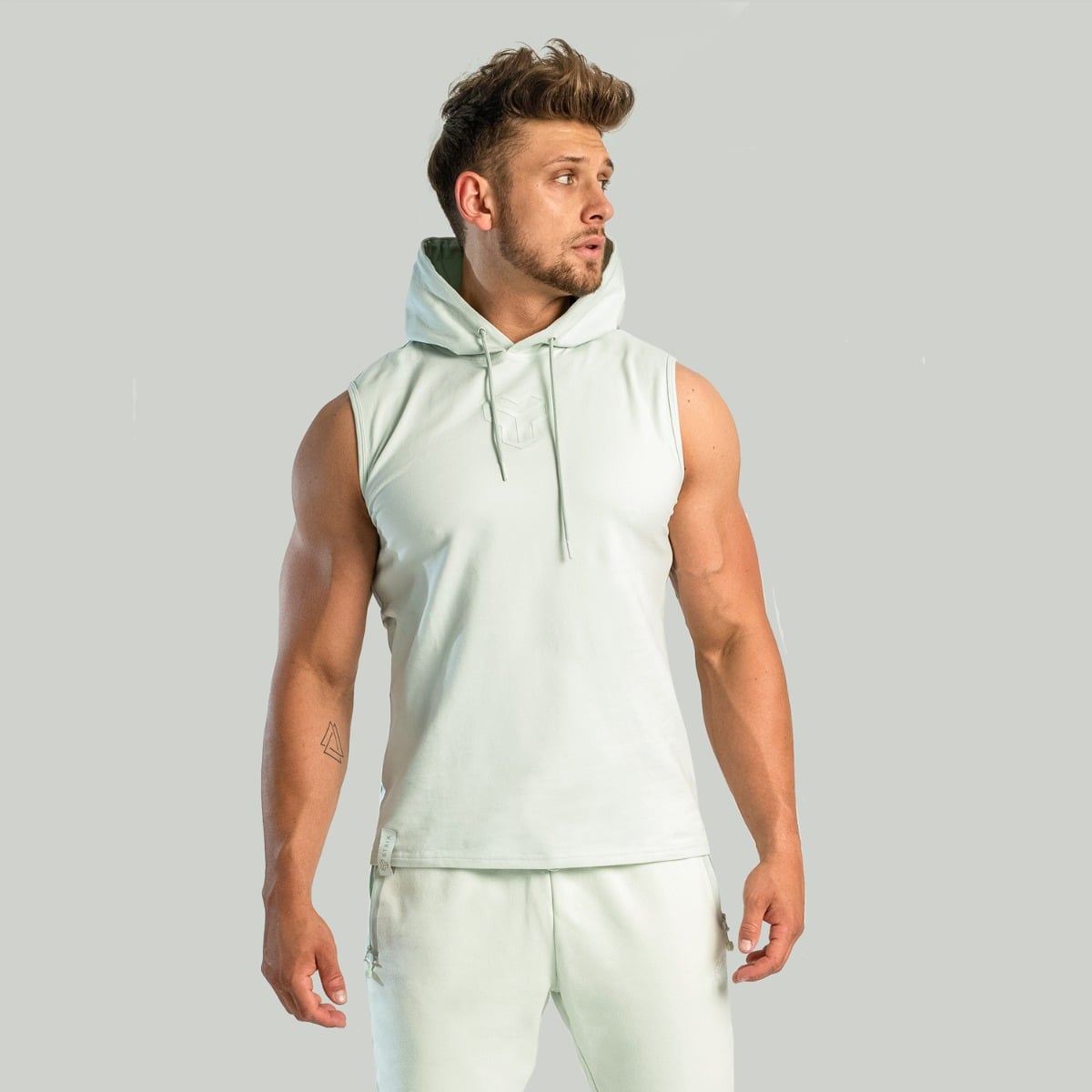 Essential Hoodie Tank-Top in Moon Grey - STRIX