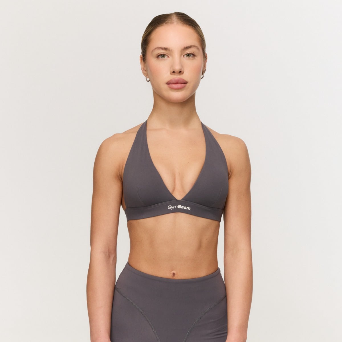 Fierce Halter Sport-BH in Grey - GymBeam