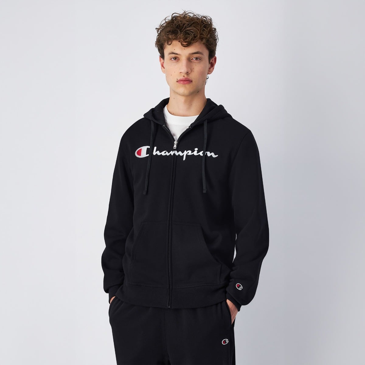 Full Zip Hoodie Sweatshirt Black - Champion