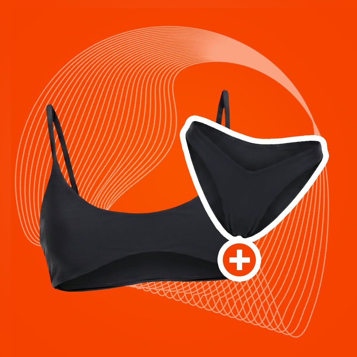 HAWAII Bikini Oberteil in Black - GymBeam + geschenk
