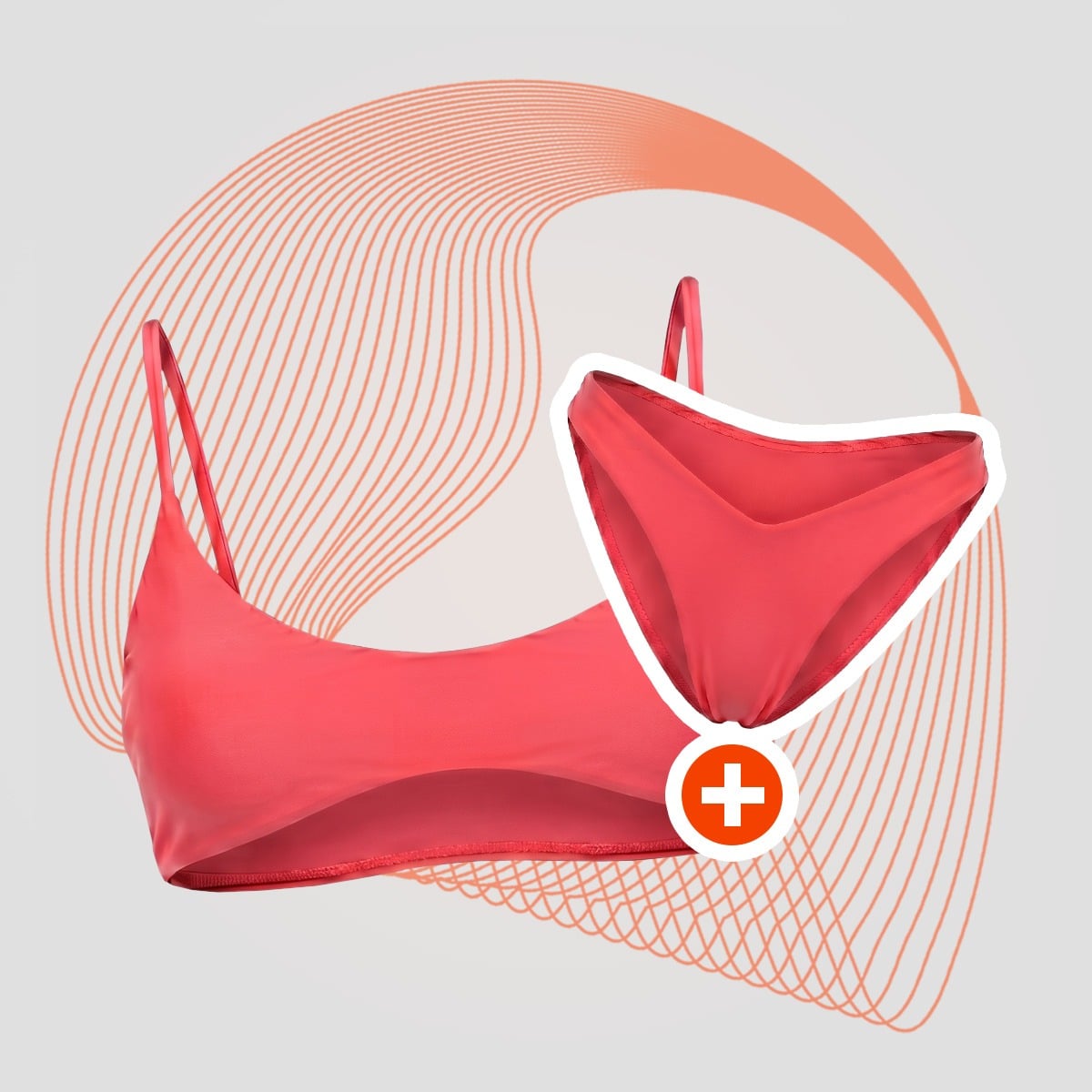 HAWAII Bikini Oberteil in Red - GymBeam + geschenk