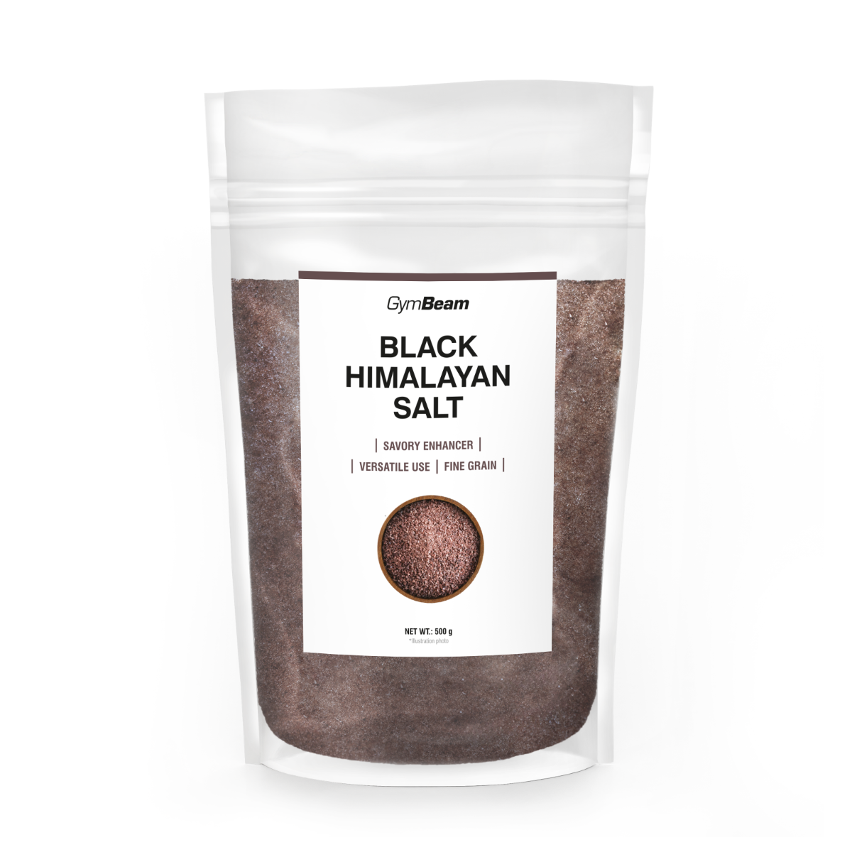 GymBeam Schwarzes Himalayasalz 500 g - Fein