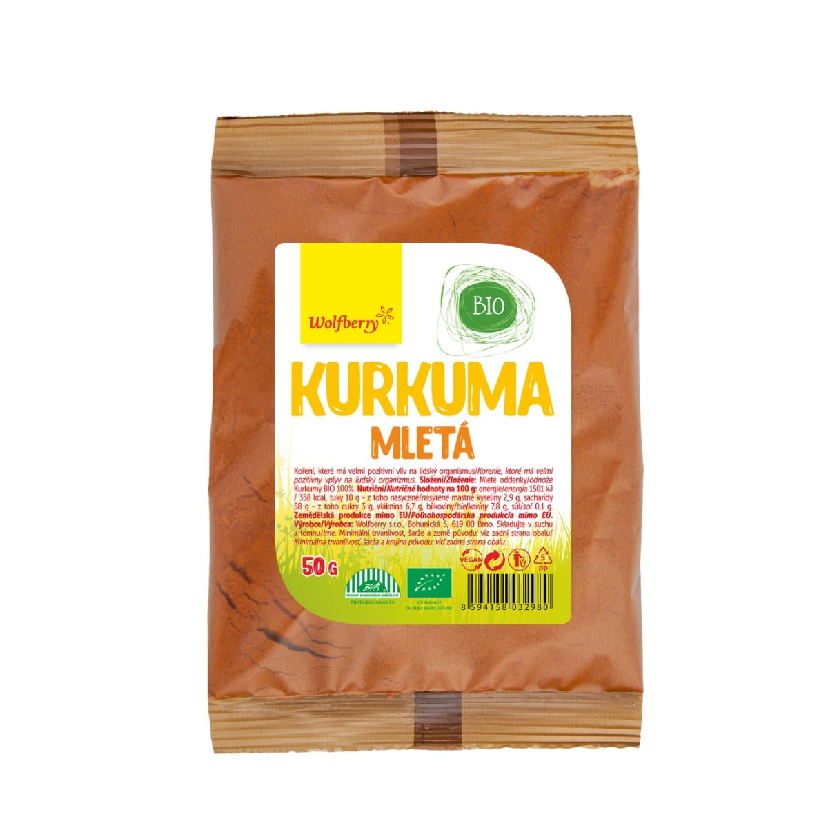 BIO Kurkuma 50 g - Wolfberry