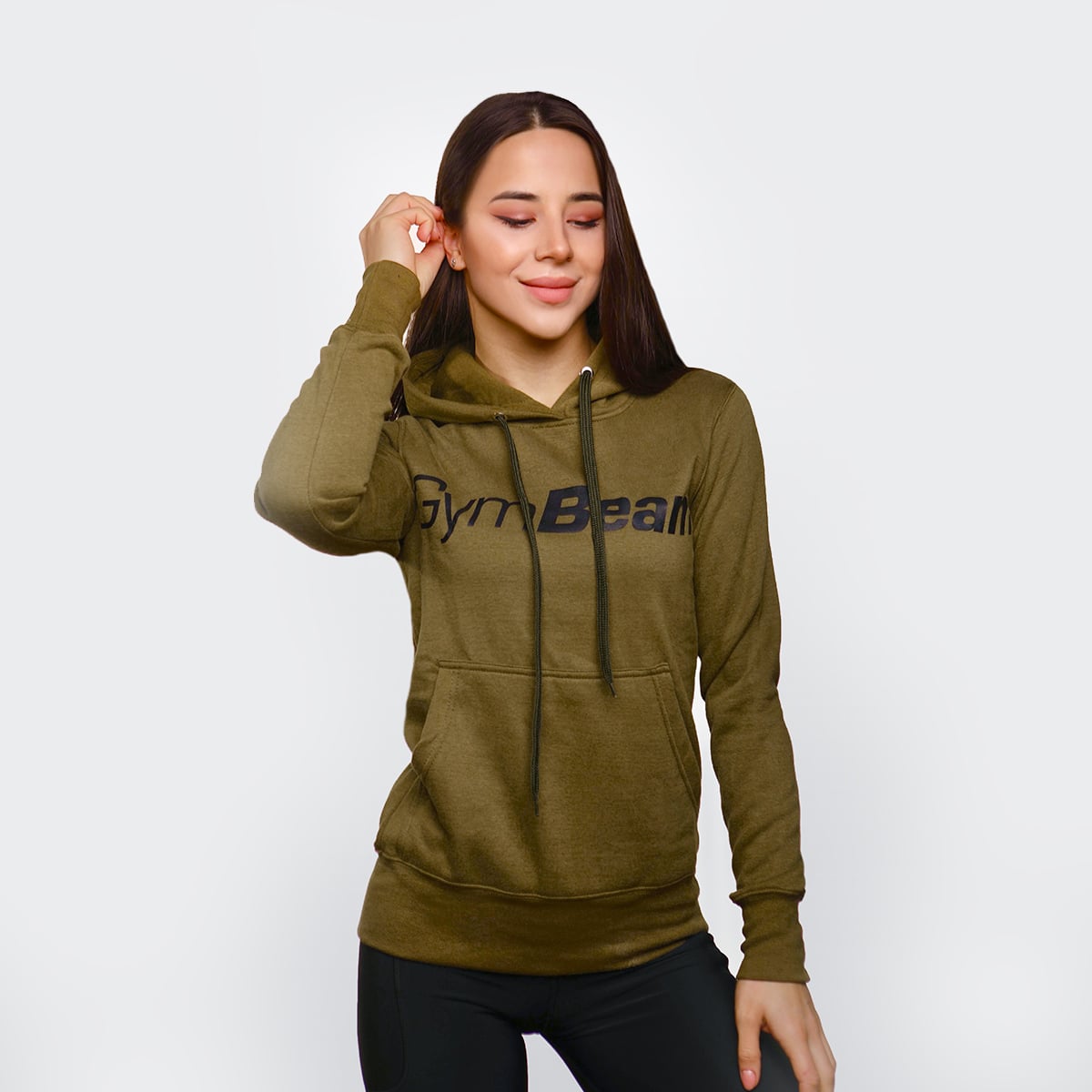 Athleten-Hoodie für Frauen in Military Green - GymBeam