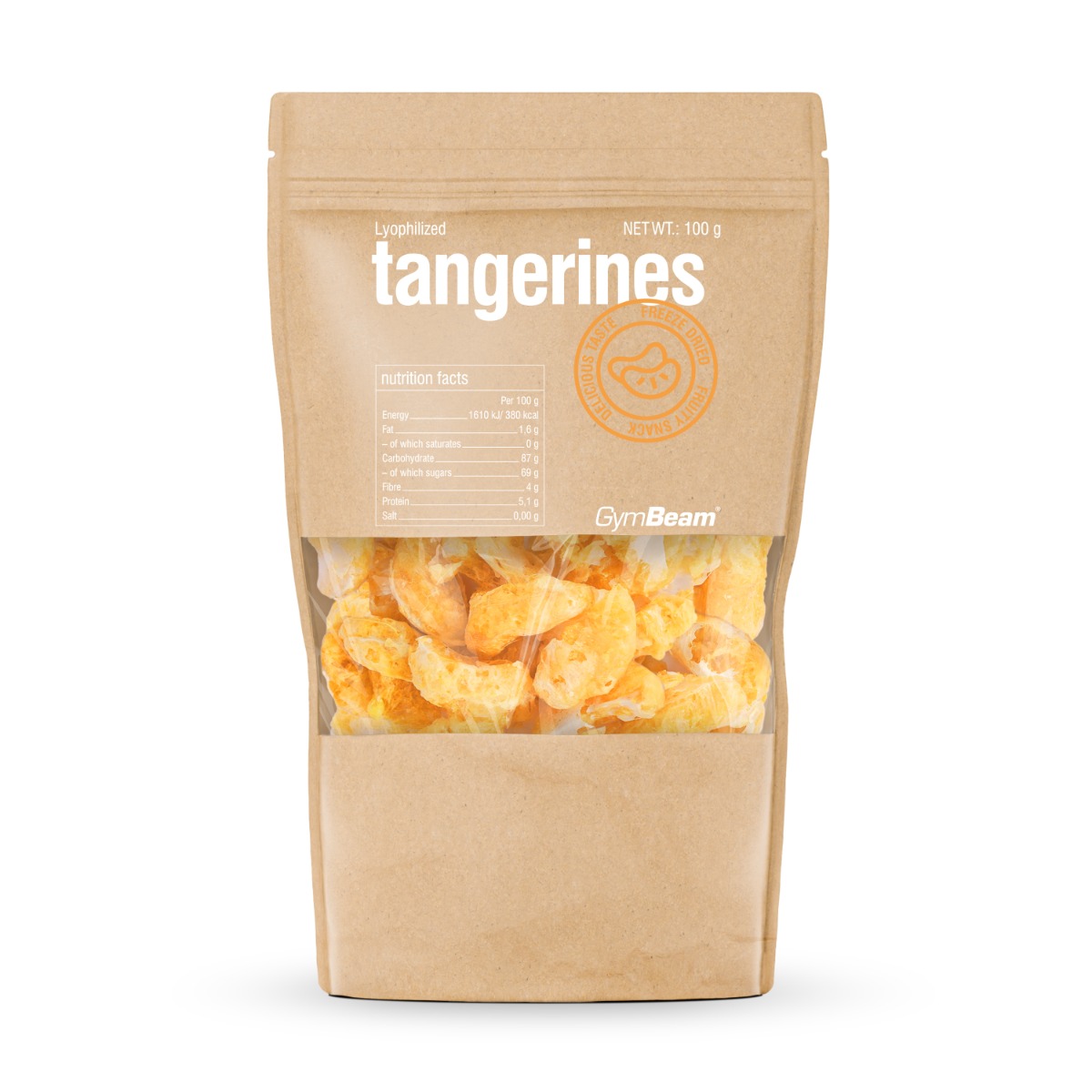 GymBeam Gefriergetrocknete Mandarinen 100 g