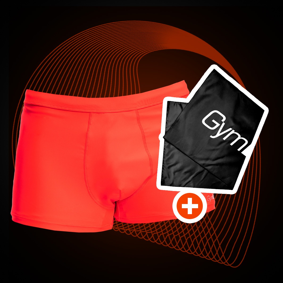 PRO Badeshorts für Männer in Red - GymBeam + geschenk
