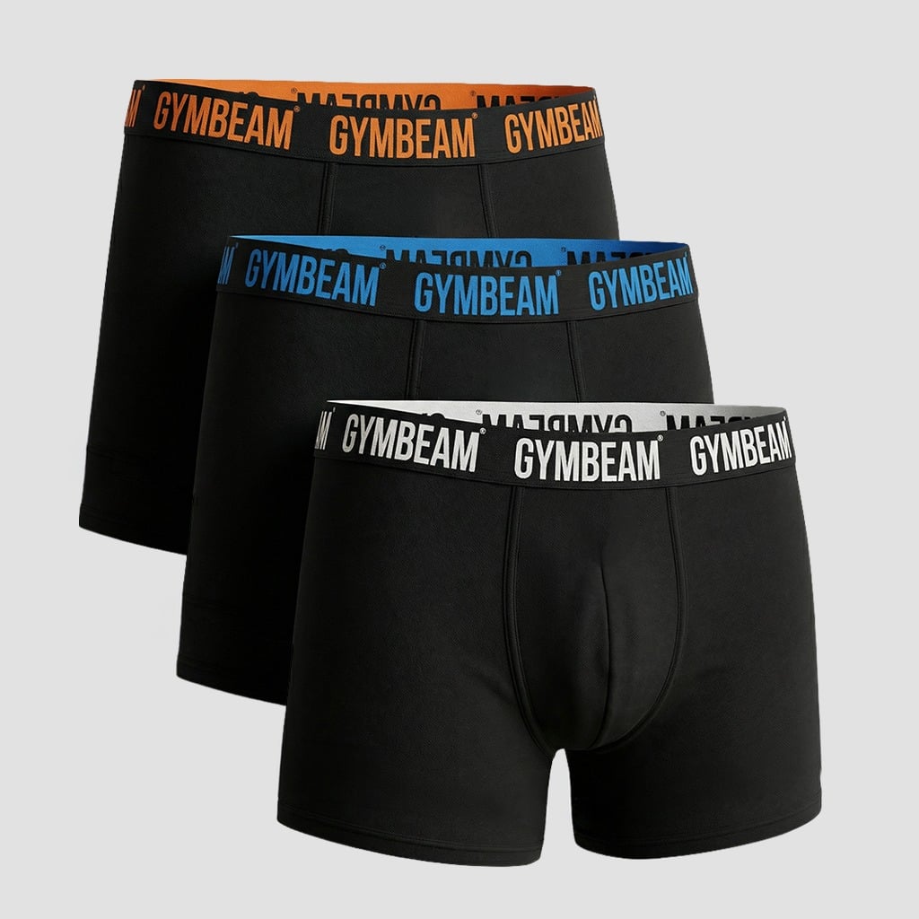 Men‘s FIT Boxers 3Pack Black - GymBeam