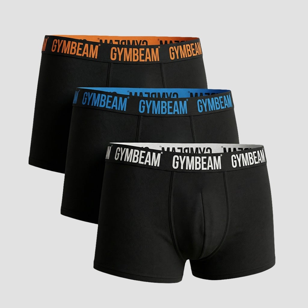 Men‘s FIT Trunks 3Pack Black - GymBeam