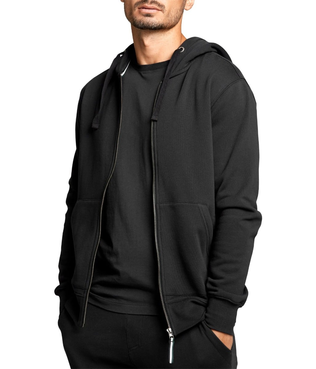 Borg Zip Hood Centre Hoodie Black - BJÖRN BORG