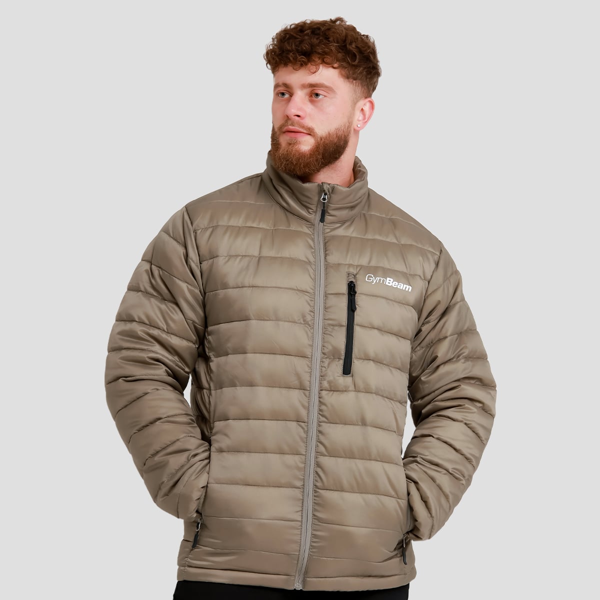 Steppjacke für Männer in Vetiver/Black - GymBeam