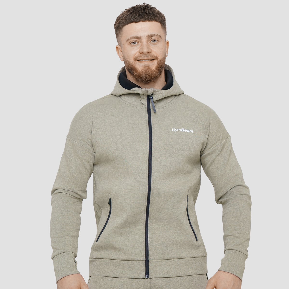 Agile Hoodie mit Reißverschluss für Männer Sage - GymBeam