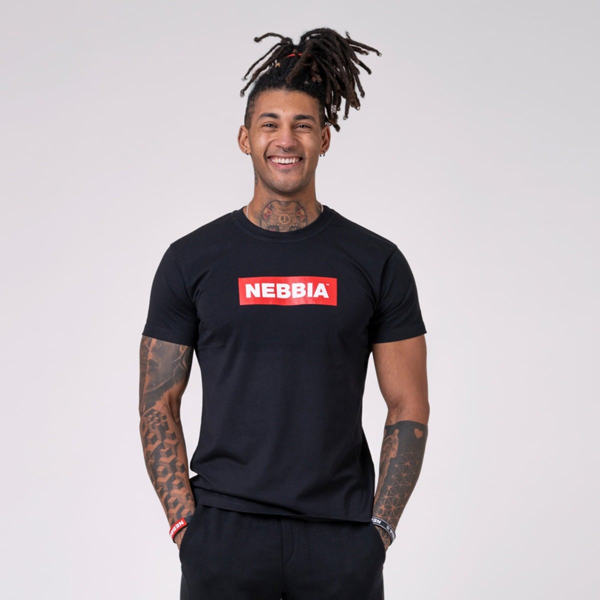 Herren Basic T-Shirt Schwarz - NEBBIA