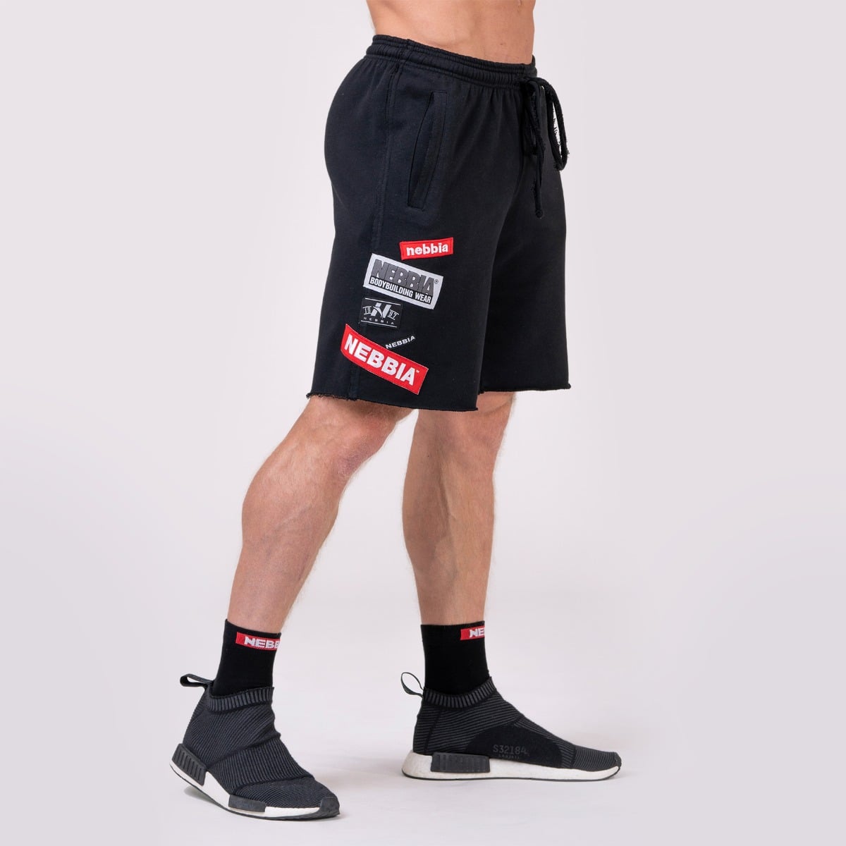 Herren Logo Tapping Shorts Schwarz - NEBBIA
