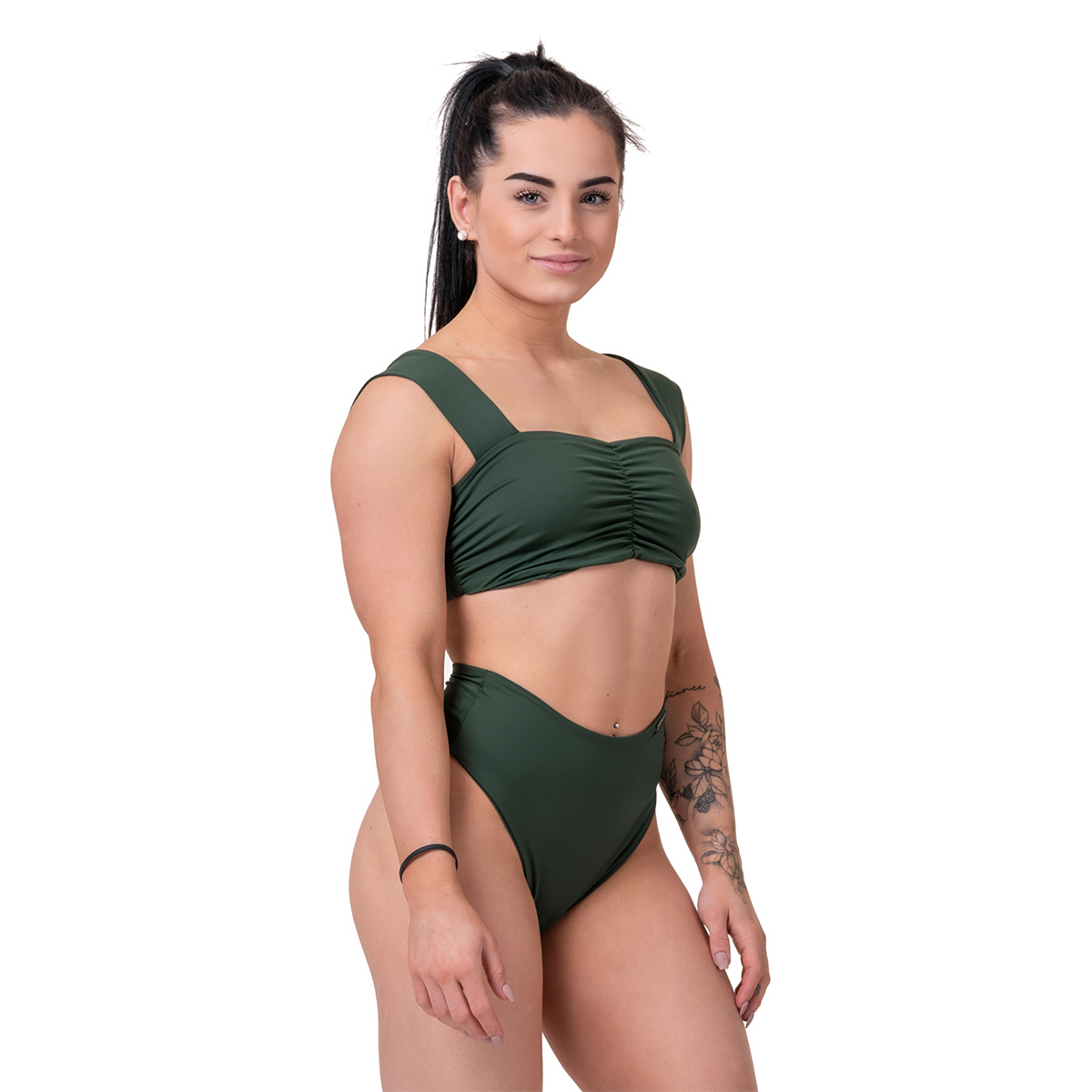 Miami Retro Bikini Top green - NEBBIA