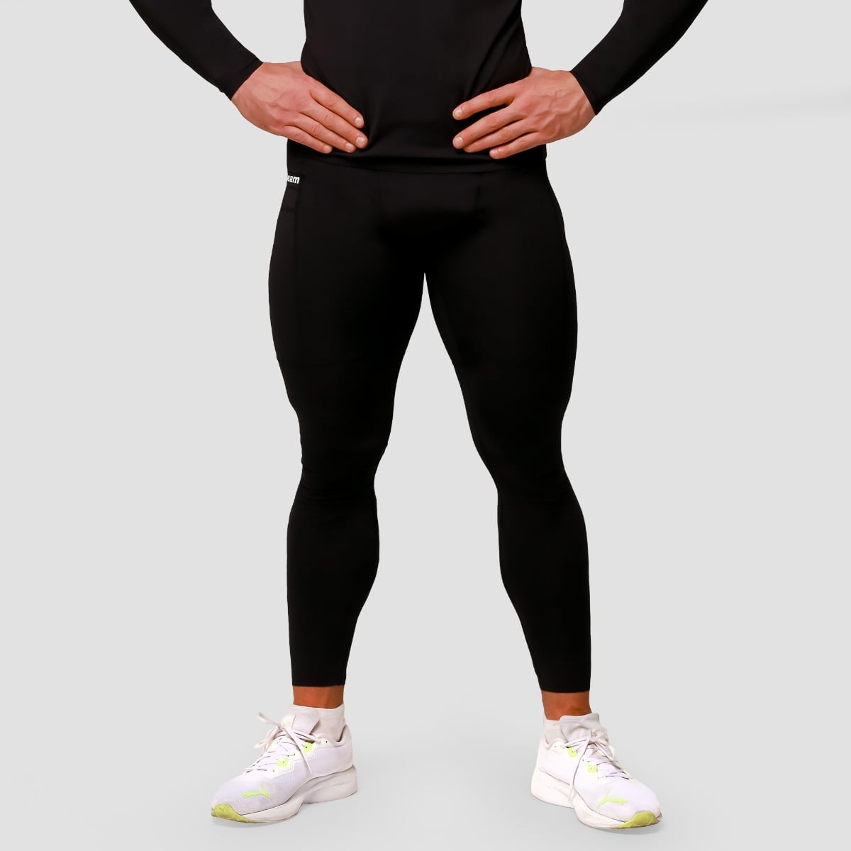Mid Kompressionsleggings in Black - GymBeam
