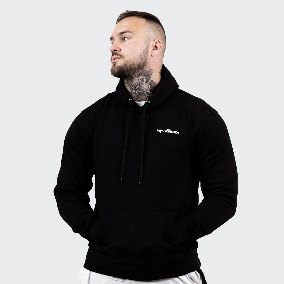 Athlete Hoodie für Männer in Black White - GymBeam