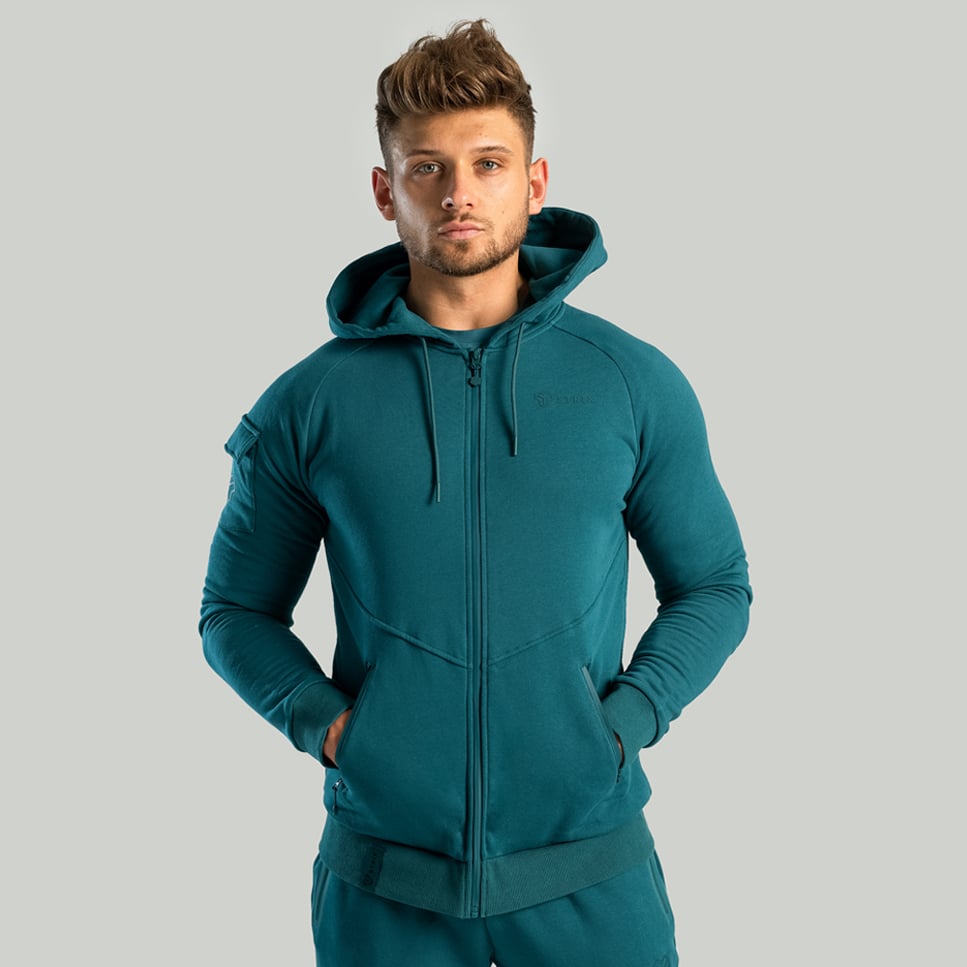 Nova Hoodie mit Reißverschluss in Deep Teal - STRIX