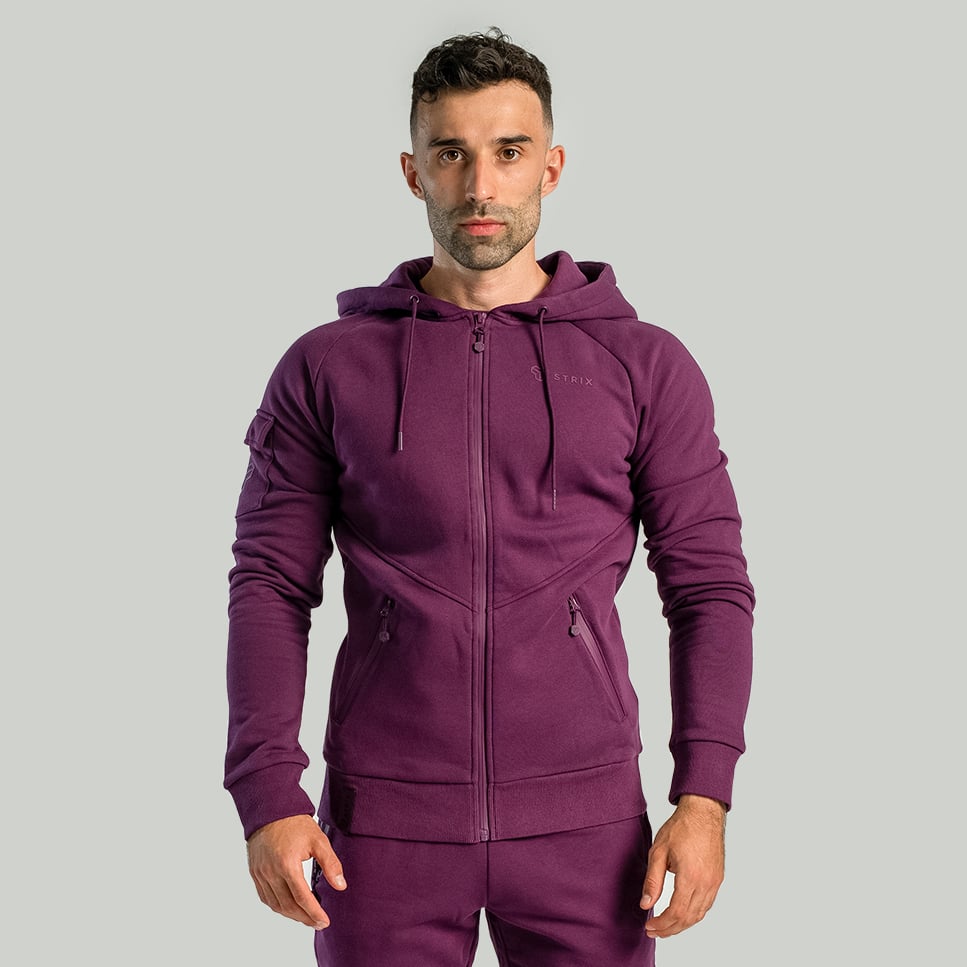 Nova Reißverschluss-Hoodie in Plum - STRIX