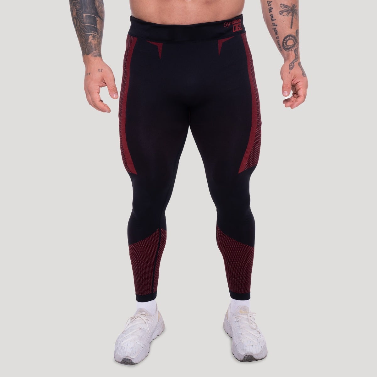 OG1 Seamless Leggings in Black/Red - GymBeam