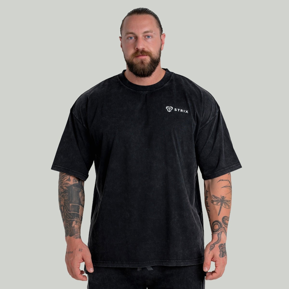 Oversized T-Shirt in Washed Black - STRIX