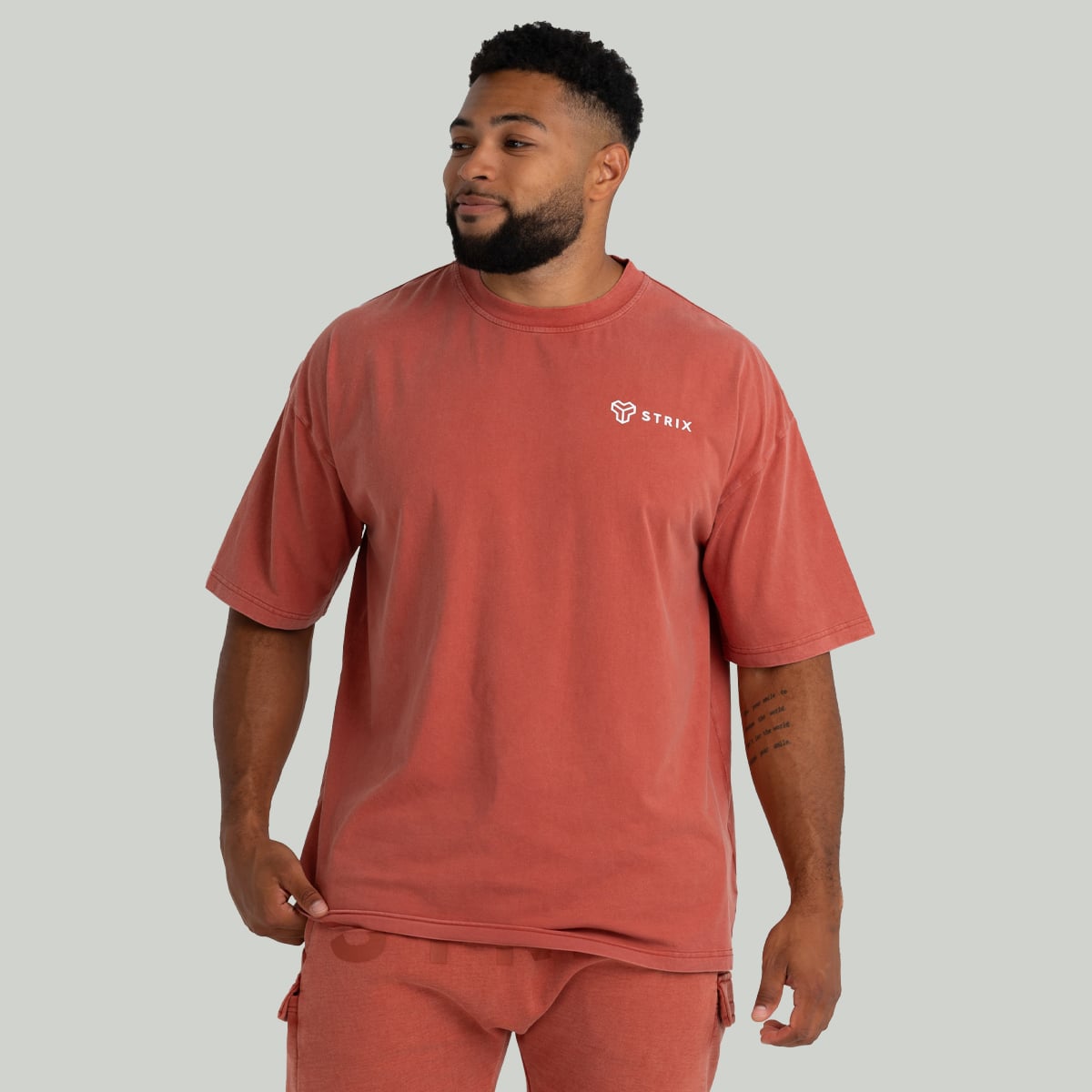 Oversized T-Shirt in Washed Terra - STRIX