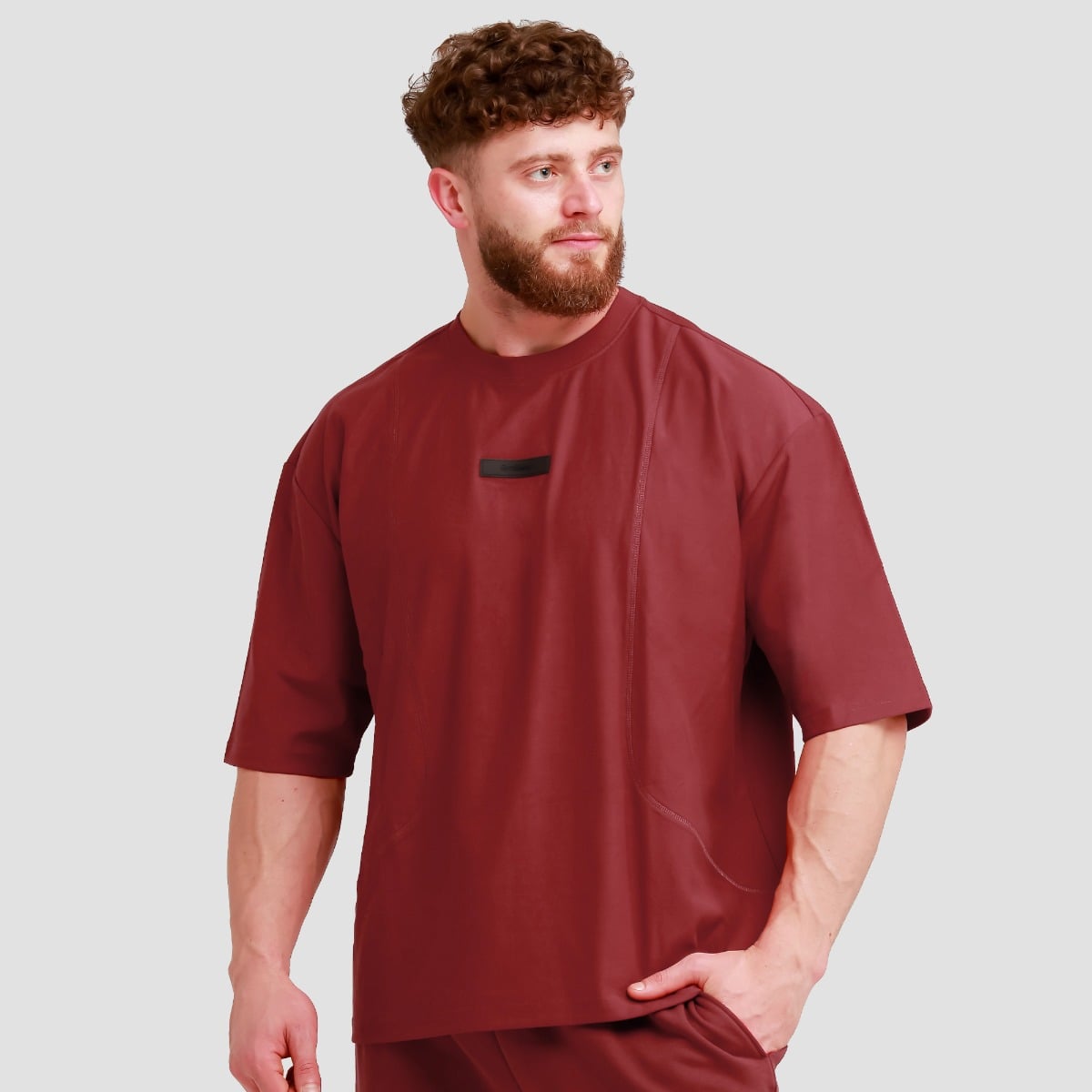 Unstoppable Oversized T-Shirt in Red - GymBeam
