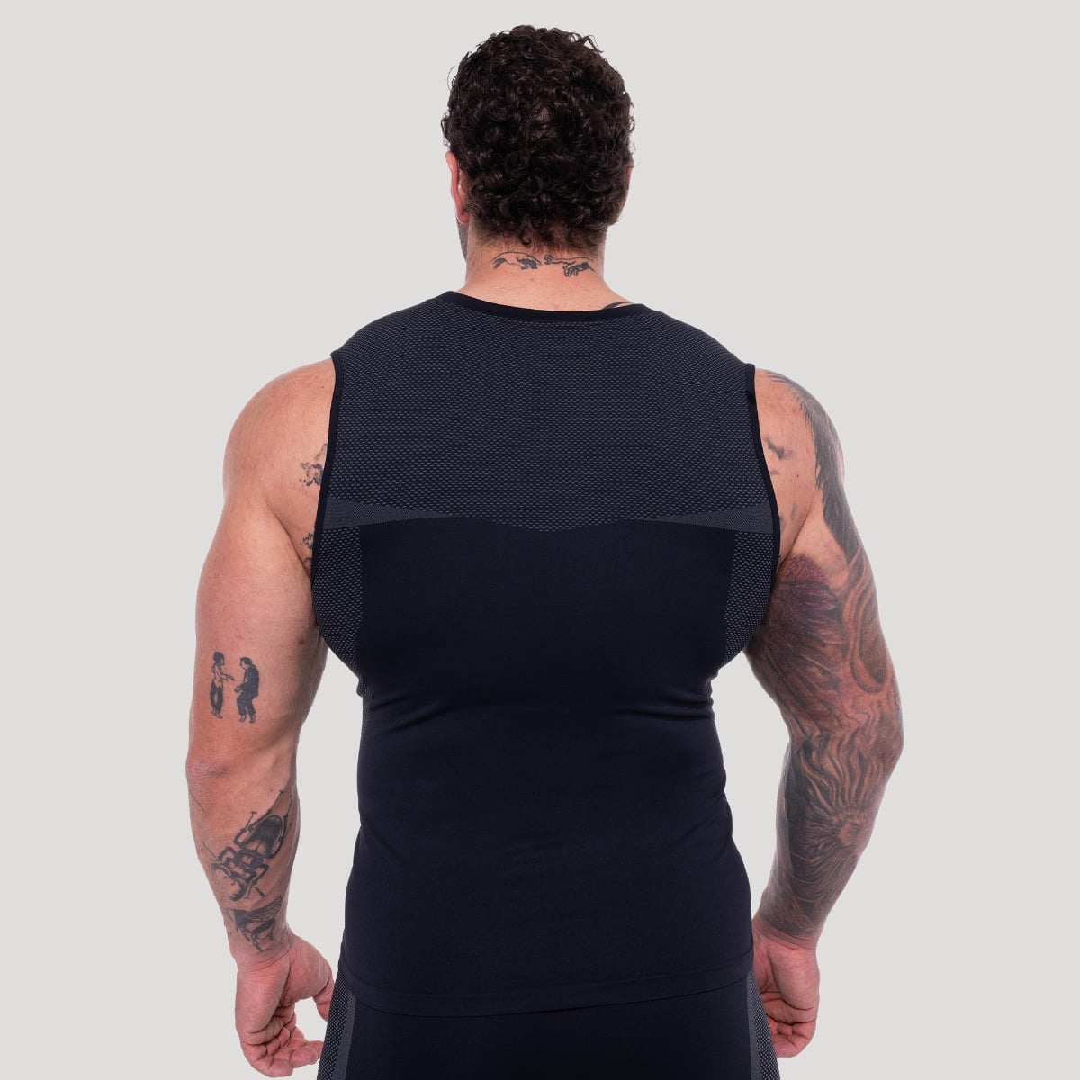 OG1 Seamless Tank Top in Black/Grey - GymBeam