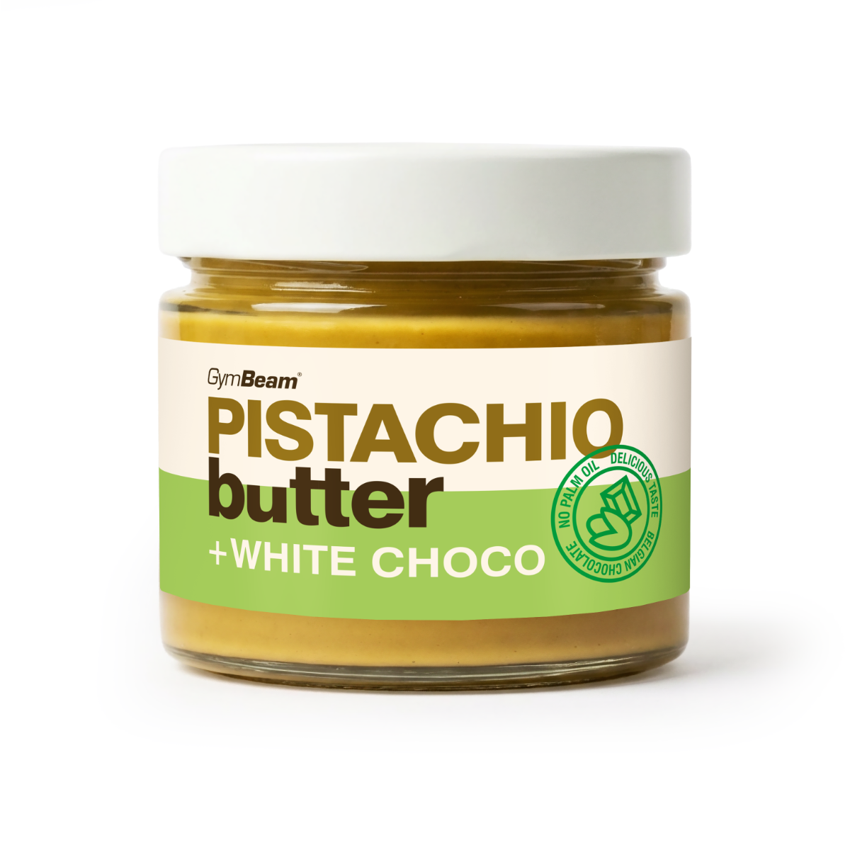 GymBeam Pistazienbutter mit weißer Schokolade 220 g