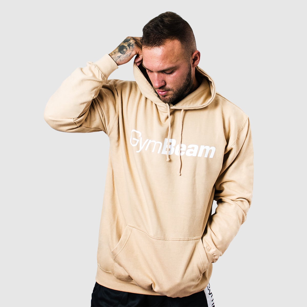 PRO Hoodie für Männer in Sand - GymBeam