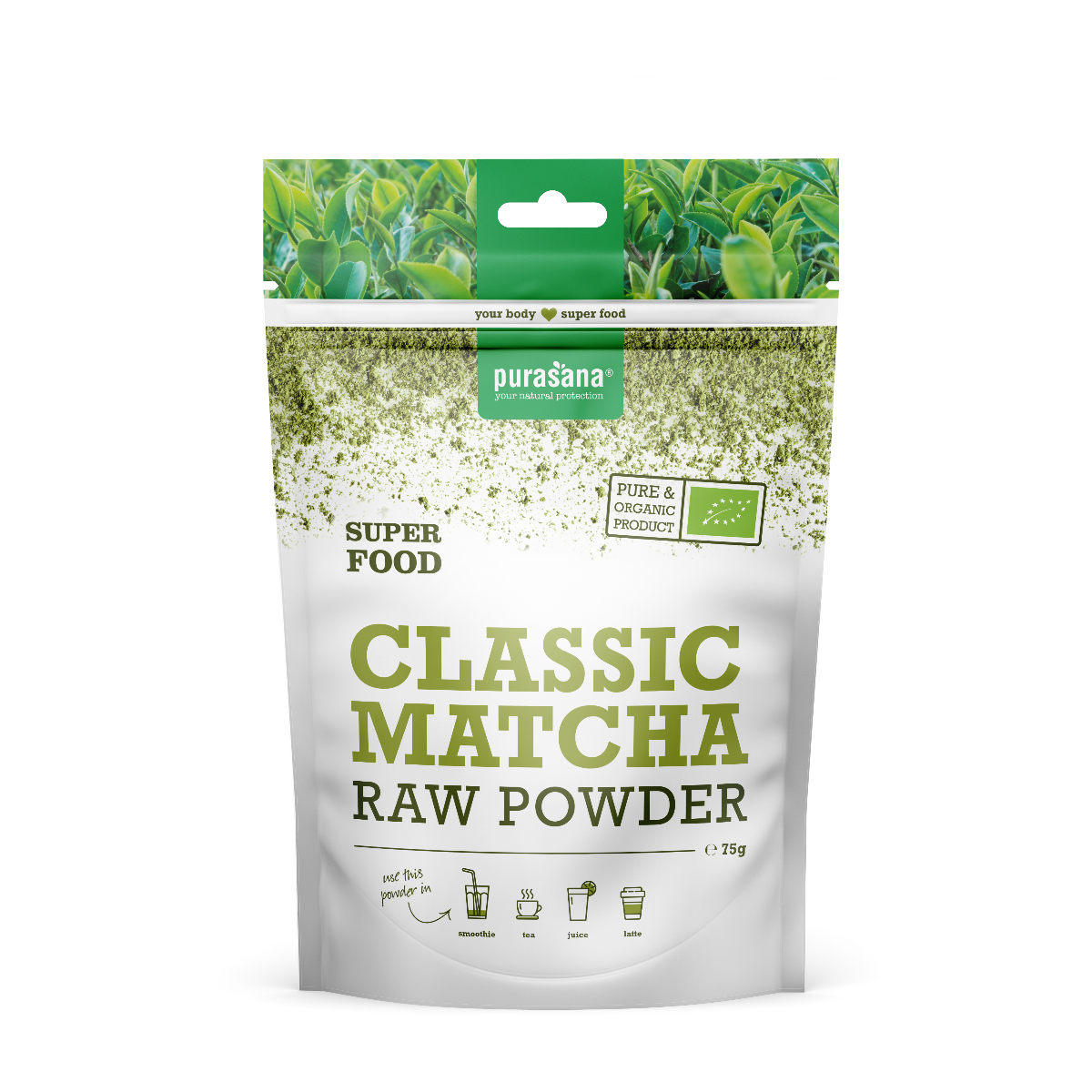 BIO Classic Matcha Raw Pulver - Purasana
