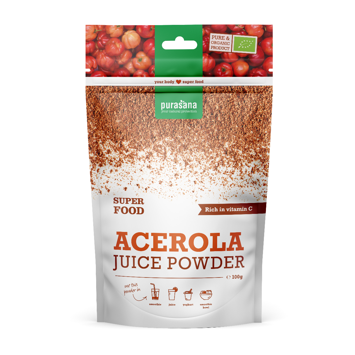 BIO Acerola Juice Powder - Purasana