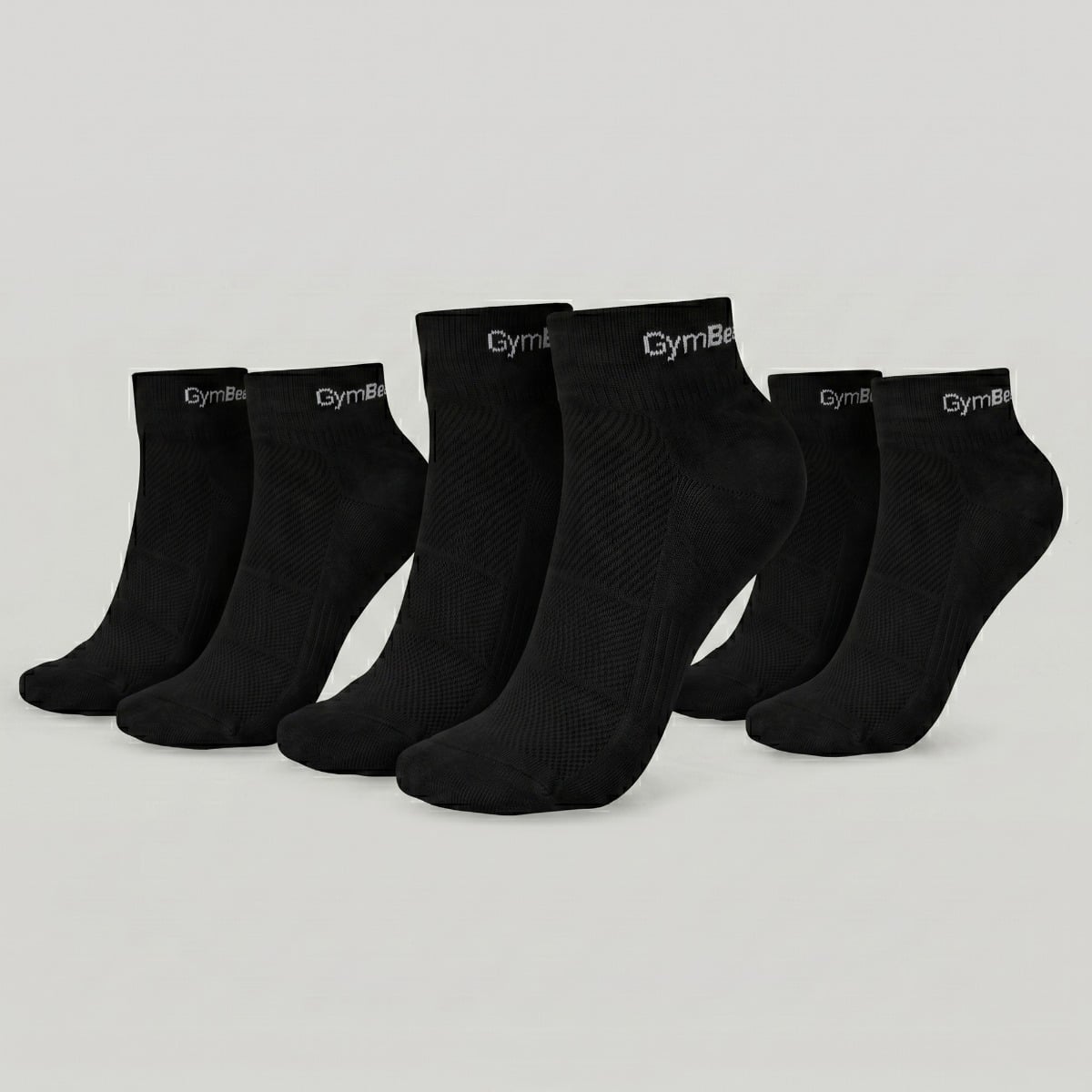 Quarter Socken 3er Pack in Black - GymBeam