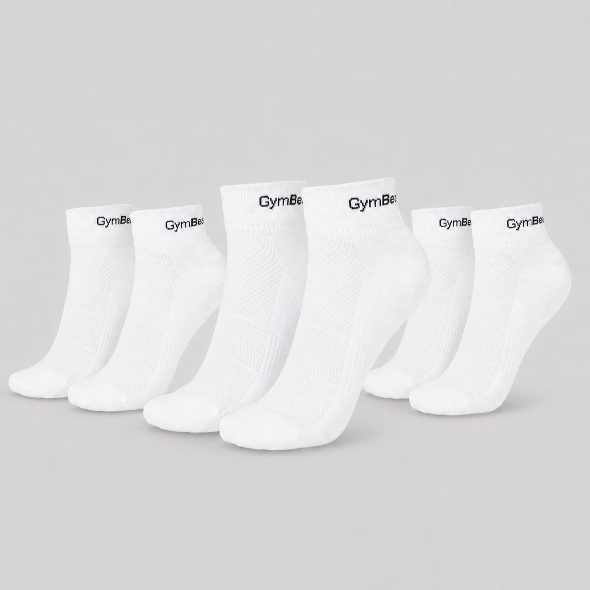 Quarter Socken 3er Pack in White - GymBeam