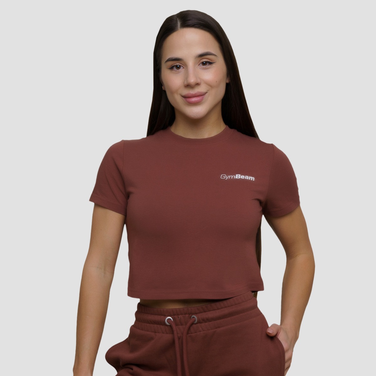 Agile Cropped T-Shirt für Frauen Root - GymBeam