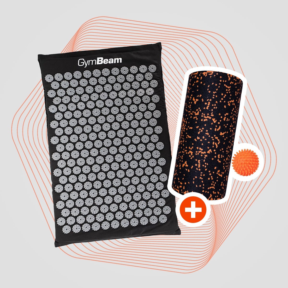 Akupressurmatte in Black - GymBeam + geschenke