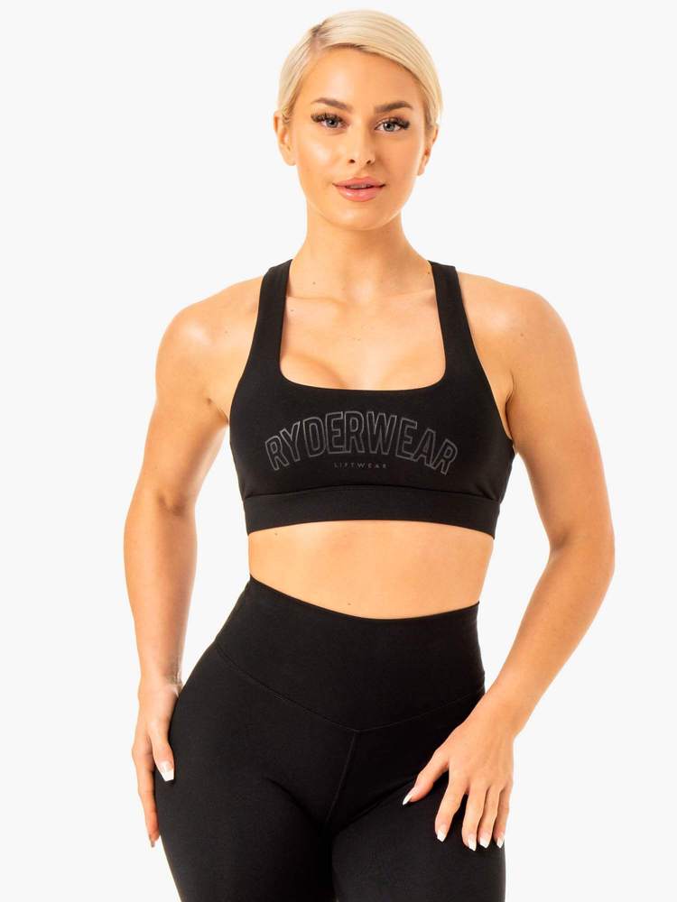 Sports bra Knockout Racer Back Black - Ryderwear