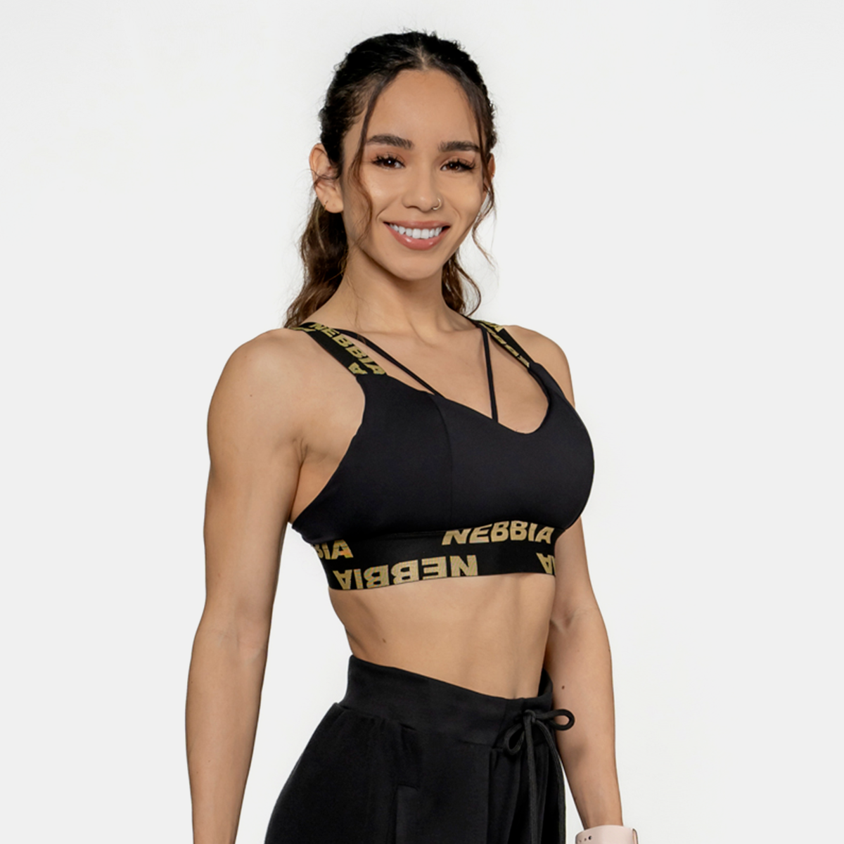 Sports Bra Intense Iconic Black/Gold - NEBBIA