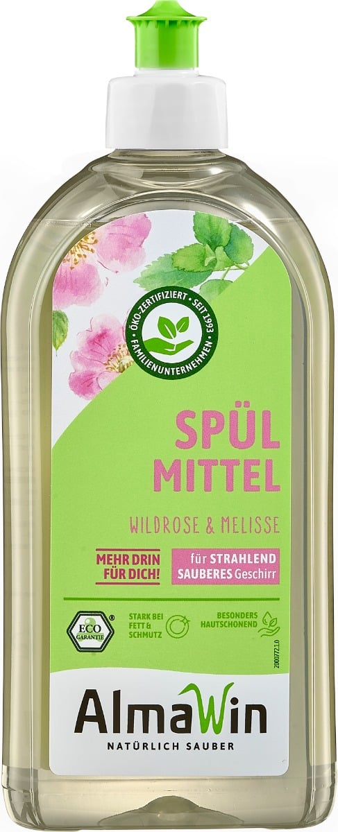 Flüssigspülmittel „Wildrose & Melisse“ 500 ml – AlmaWin