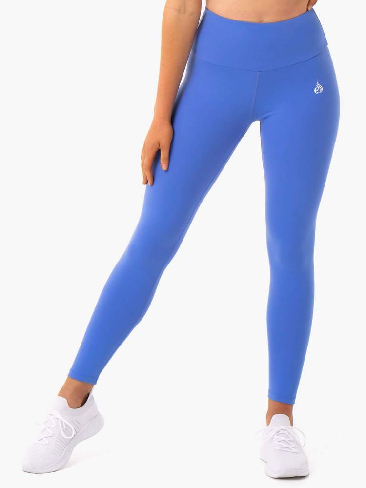 Women‘s Staples Scrunch Bum Leggings Iris Blue - Ryderwear