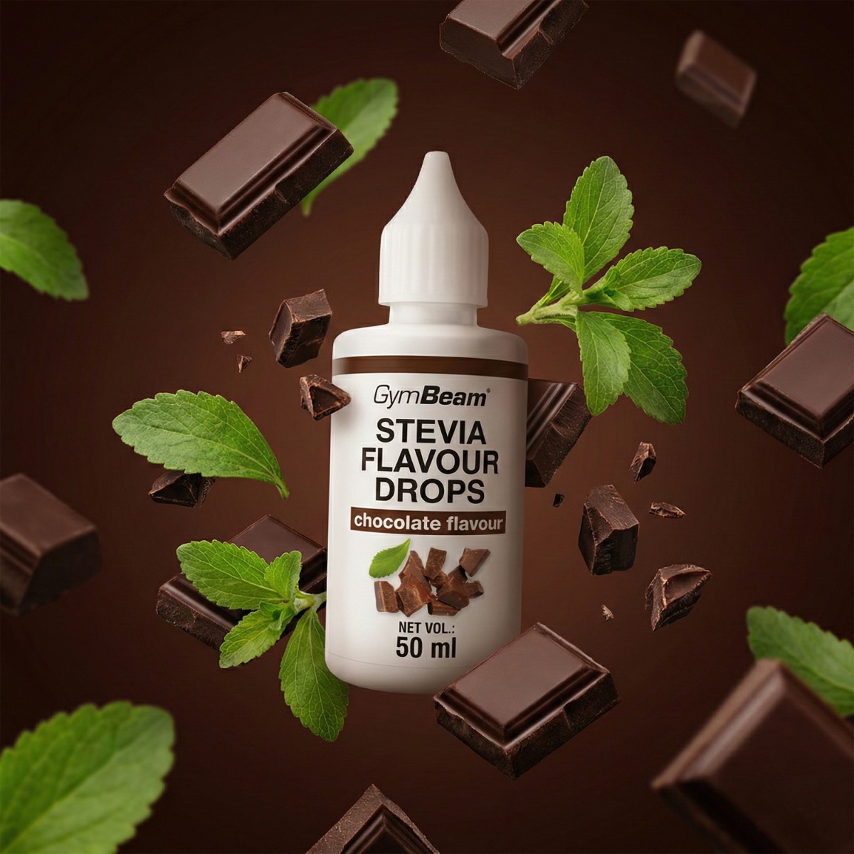 Stevia Flavour Drops - GymBeam 50 ml - chocolate