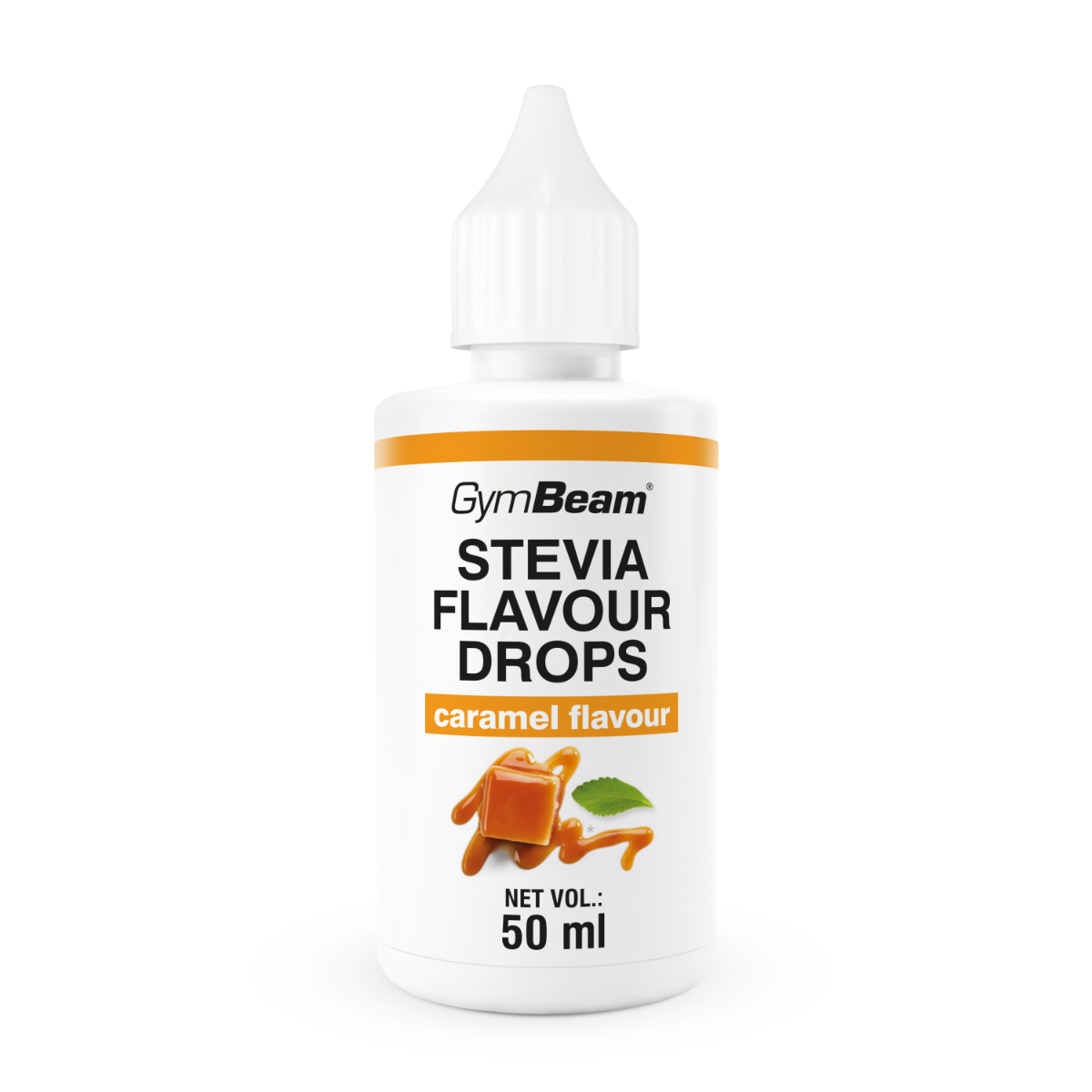 GymBeam Stevia Flavour Drops 50 ml Karamell