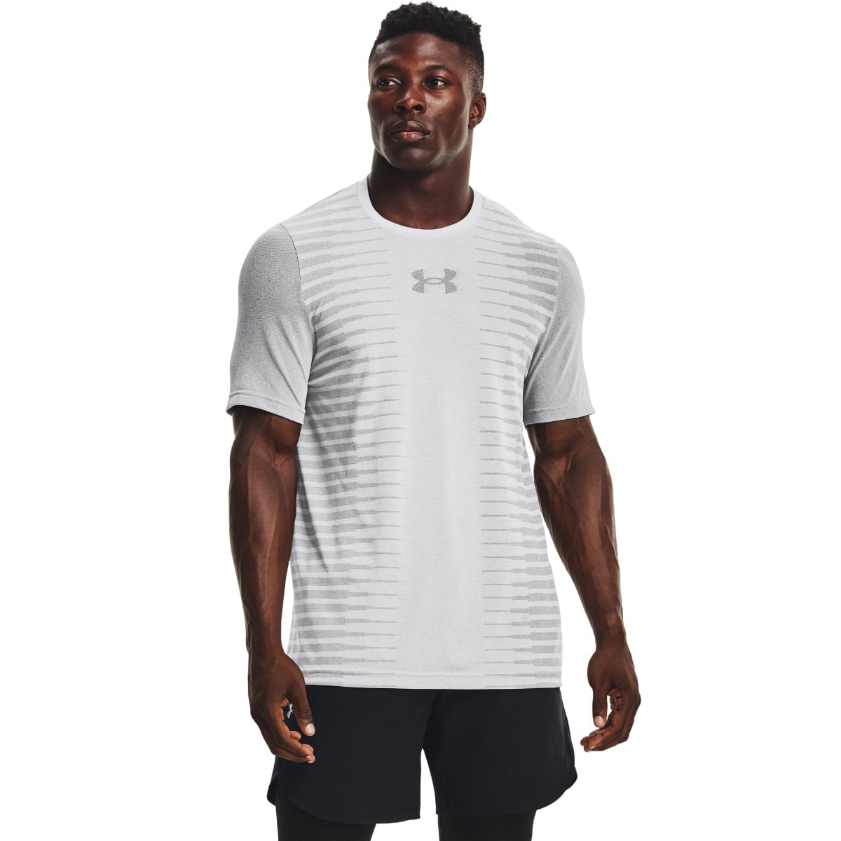 T-shirt Seamless Wordmark SS Grey - Under Armour