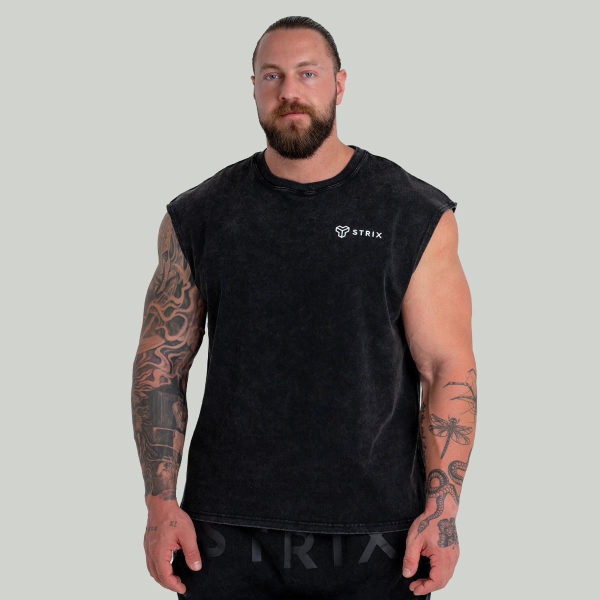 Tank Top in Washed Black - STRIX