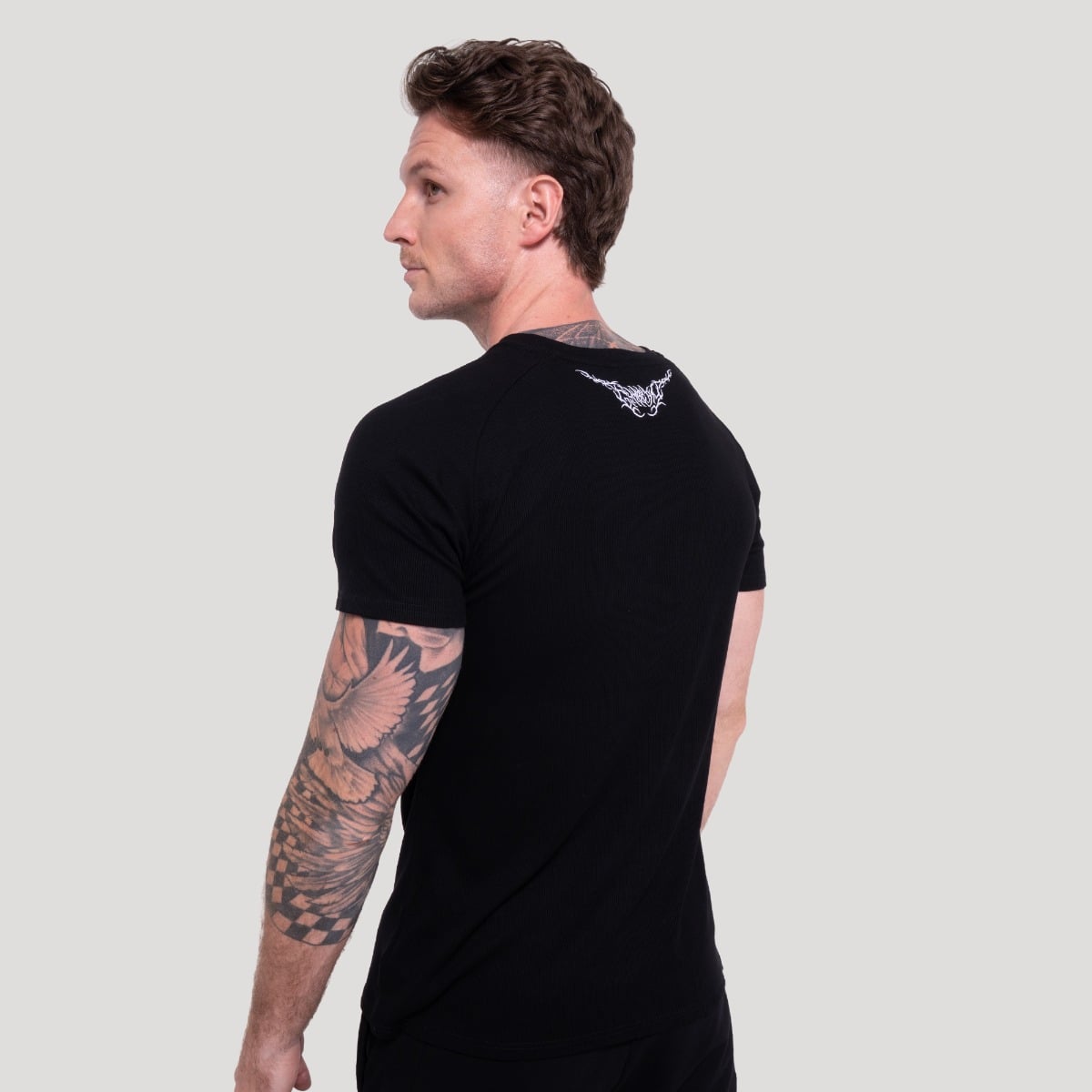 Tribal Ribbed T-shirt in Black - GymBeam