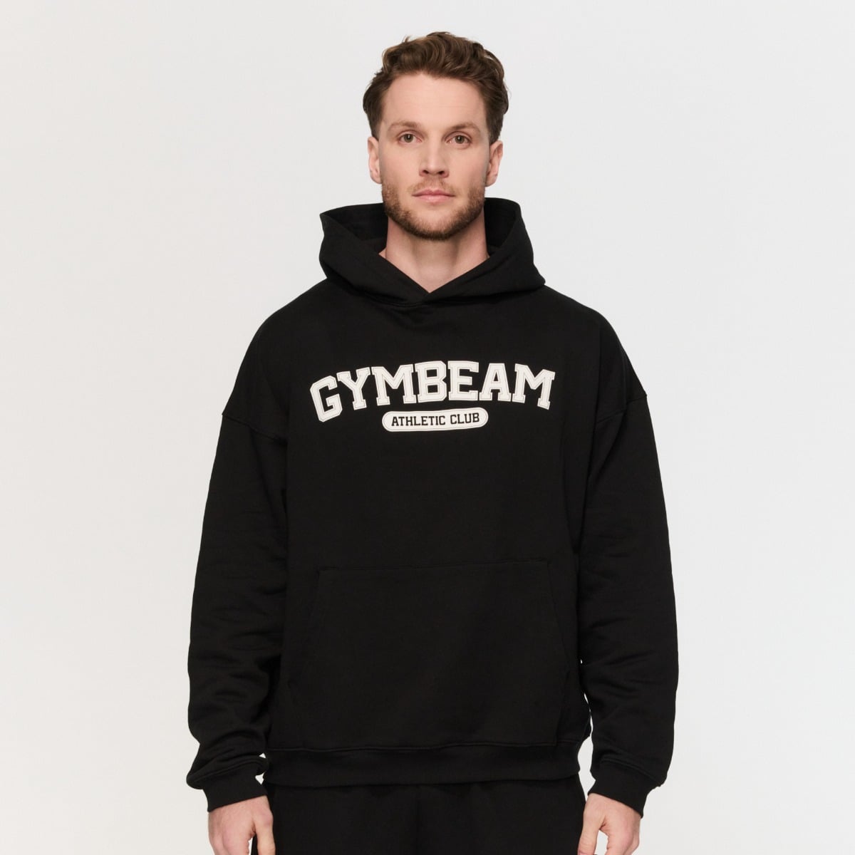Varsity Hoodie in Black - GymBeam