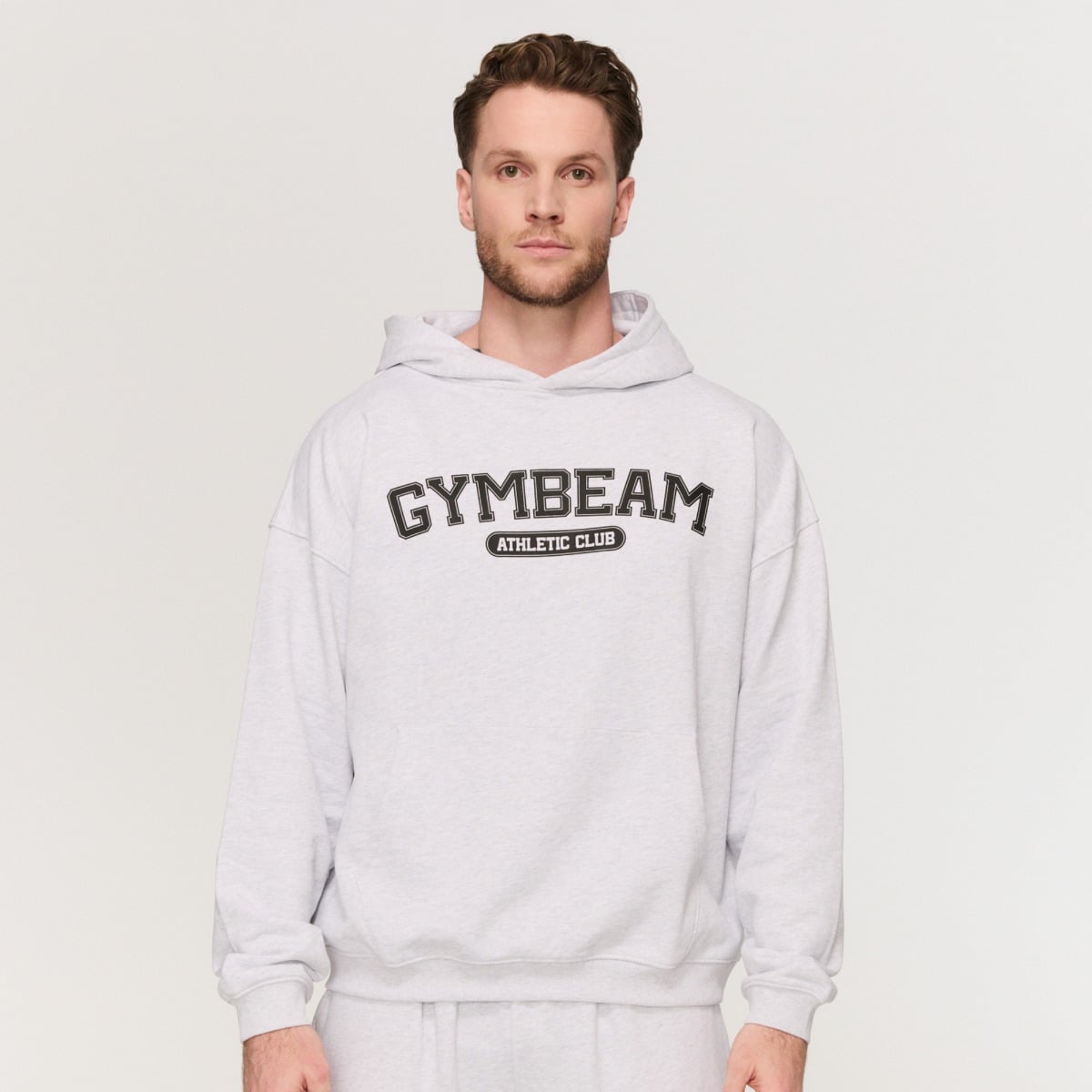 Varsity Hoodie in Grey - GymBeam