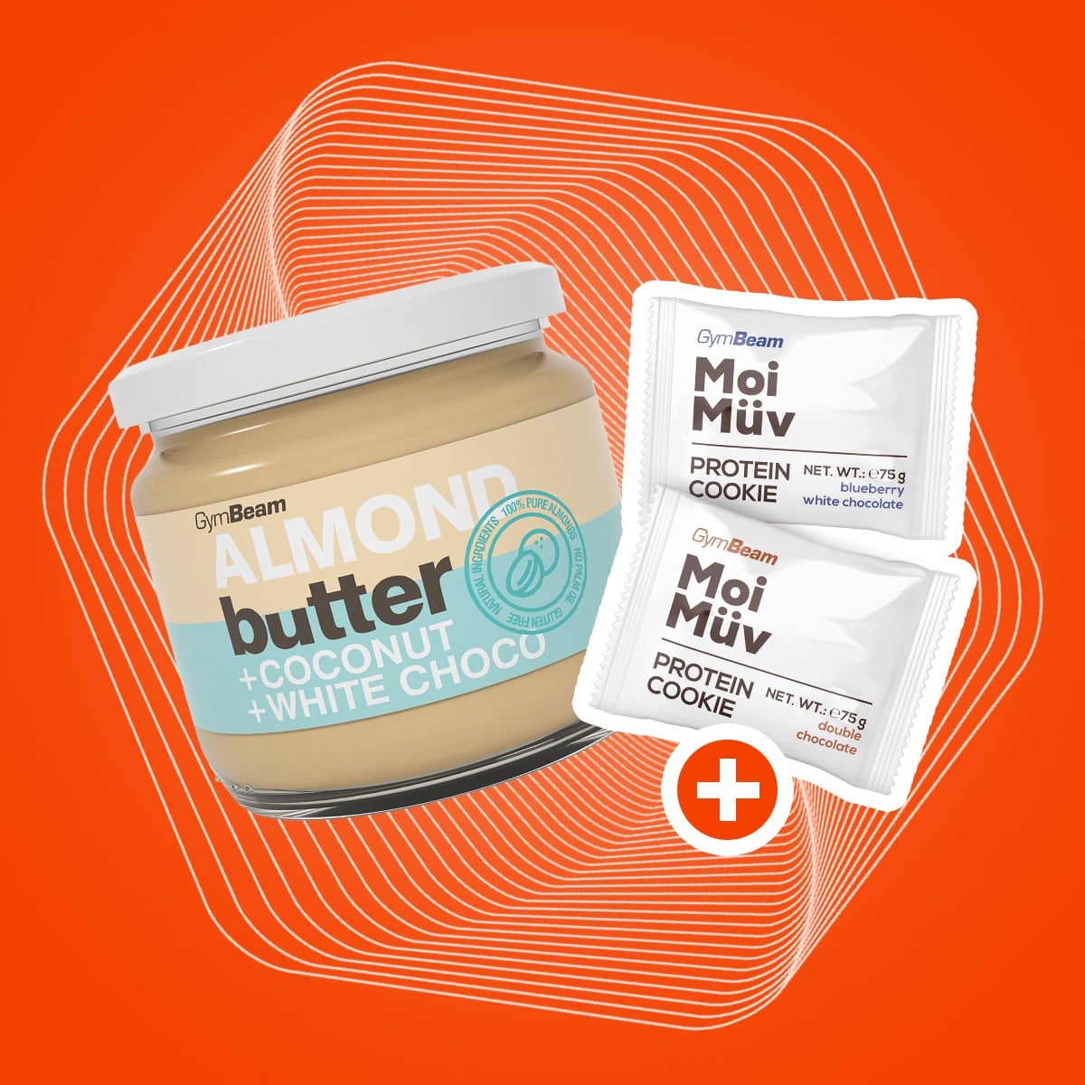 Mandelbutter mit Kokosnuss und weißer Schokolade - Gymbeam + geschenke