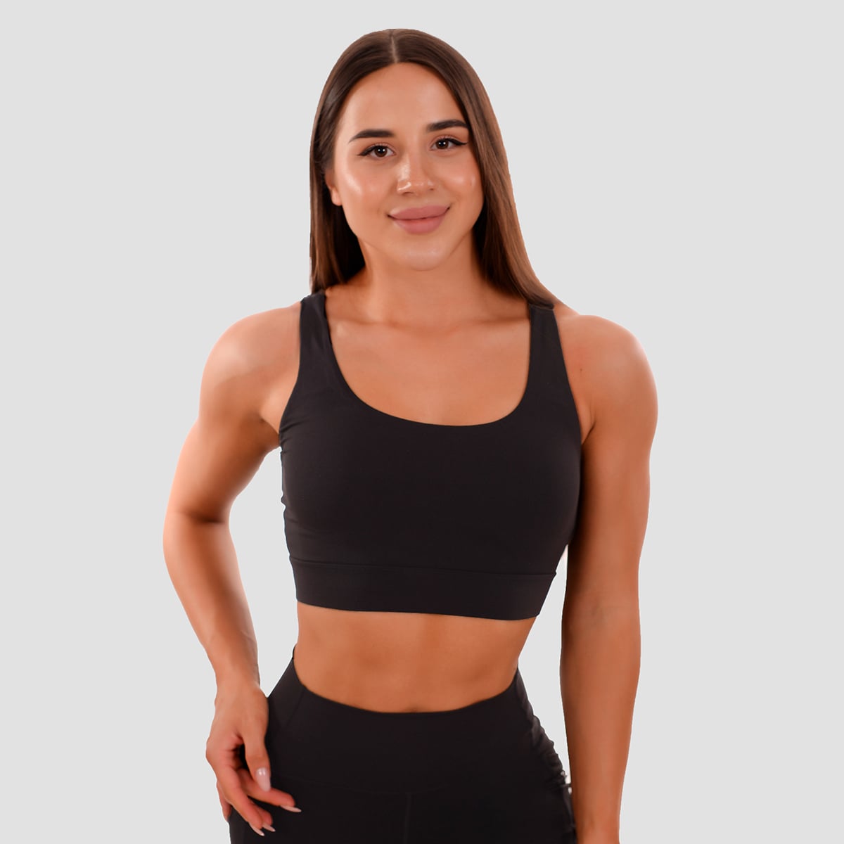 Cut-Out Sport-BH in Black - GymBeam
