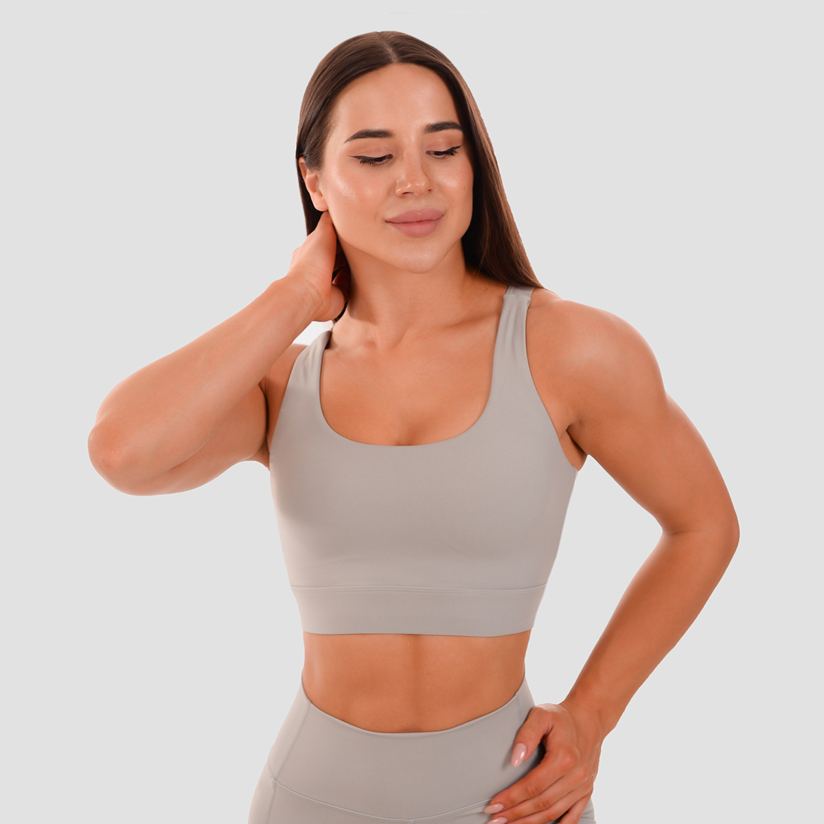 Cut-Out Sport-BH in Grey - GymBeam