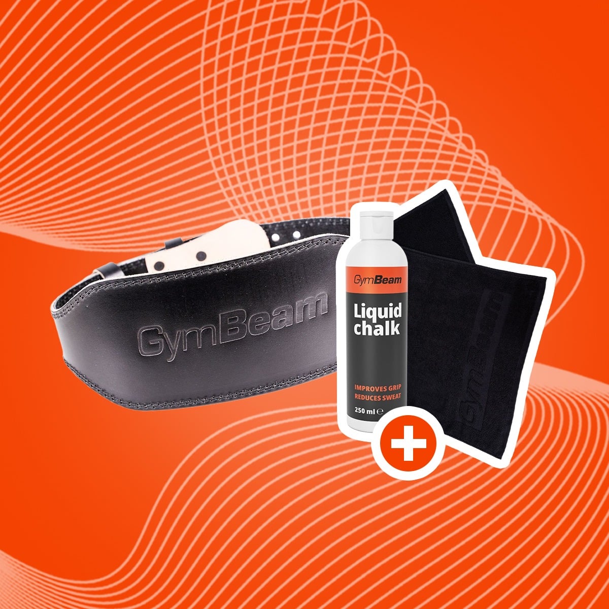 Gewichthebergürtel aus Vollleder in Black - GymBeam + Geschenke